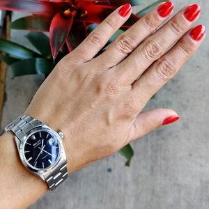 Rolex Oyster Date Watch + free blue dial